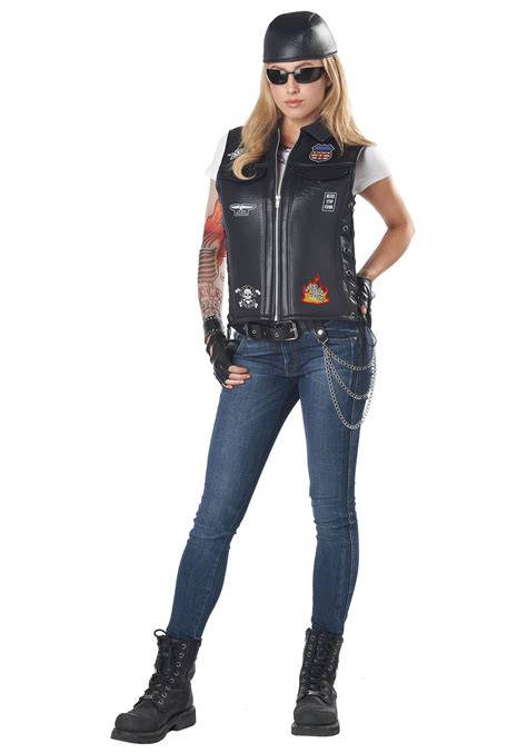 biker chick costume|More.